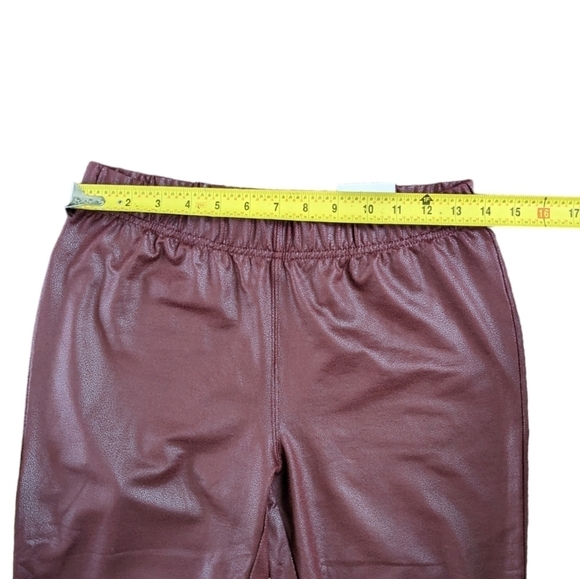 NWT Cleo Two Tone Red Snake-Skin-Look Leggings Leggings Sz Medium - Picture 11 of 14